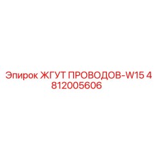 4812005606 ЖГУТ ПРОВОДОВ-W15 Epiroc