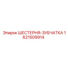 1621509914 ШЕСТЕРНЯ-ЗУБЧАТКА Epiroc